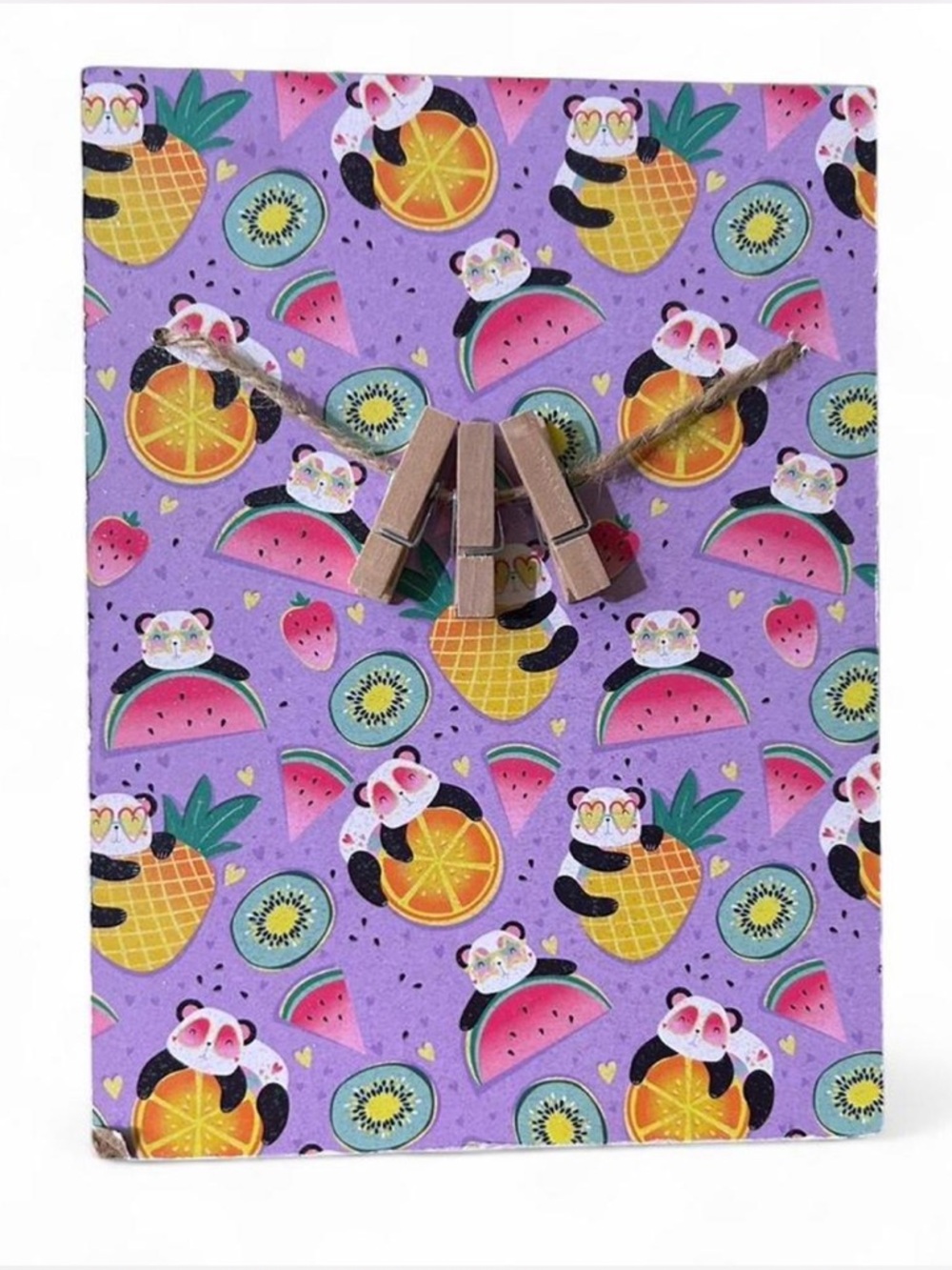 Purple Fruit & Panda Decorative Photo Display